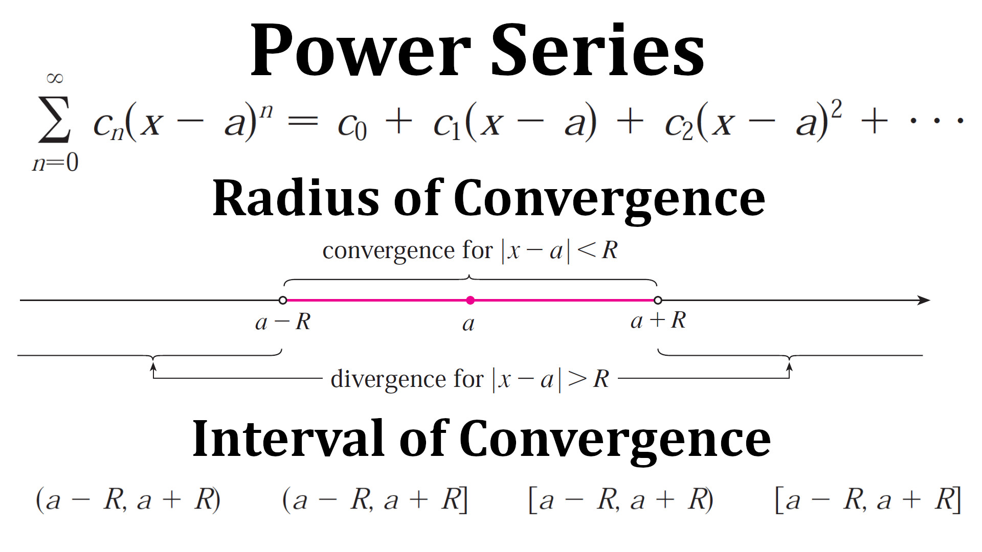Review Question 8: Power Series, Radius and Interval of Convergence ...