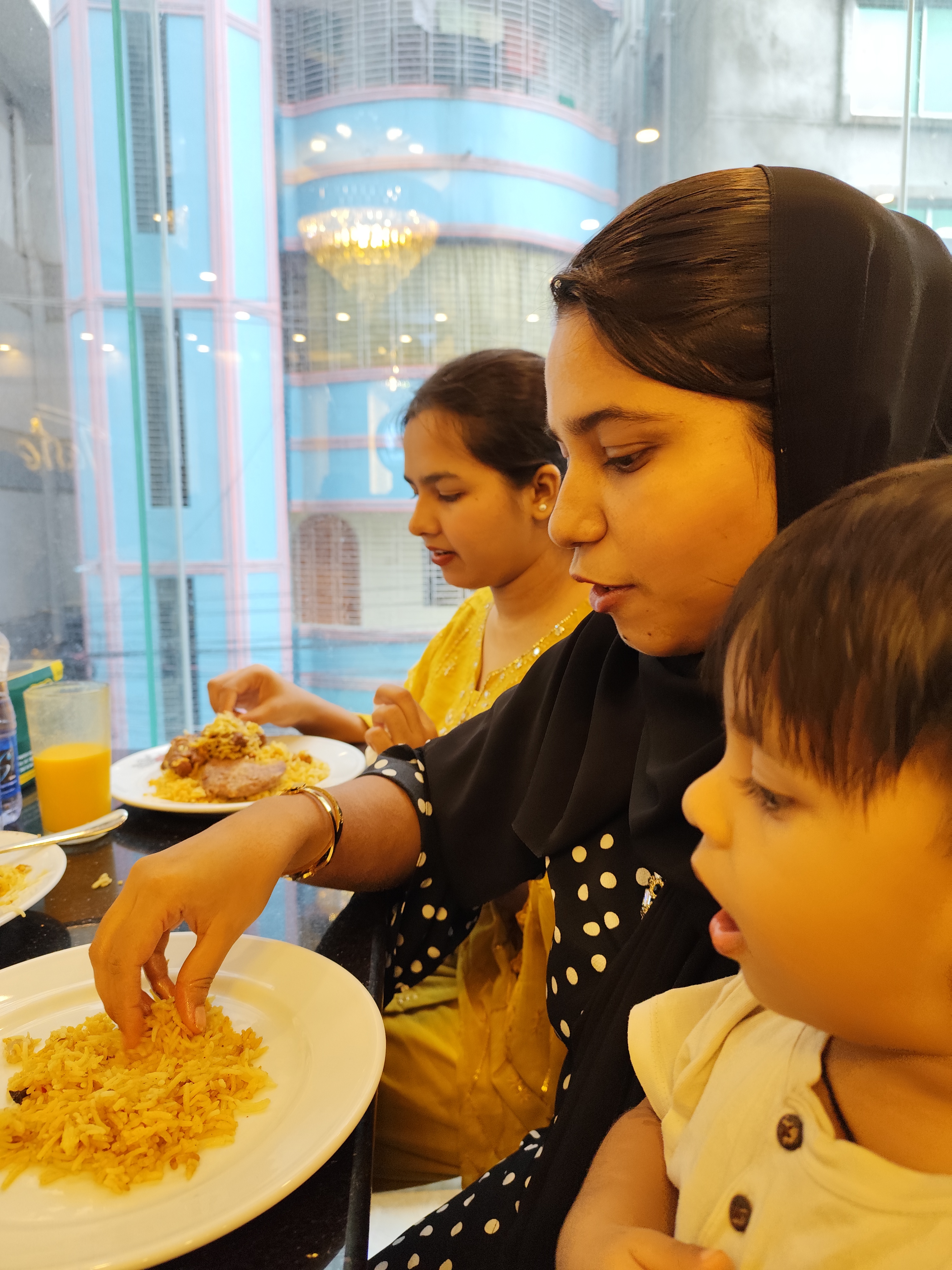 Spending time with family and friends  in kacchi dine